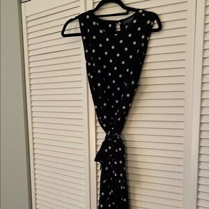 Navy and White Lauren Polka Dot Dress